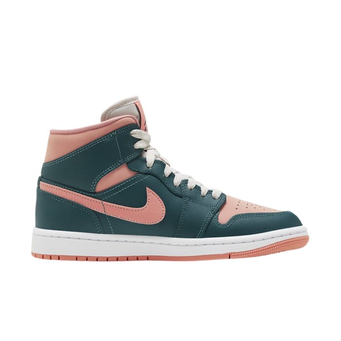NIKE AIR JORDAN 1 MID DARK TEAL GREEN PINK BQ6472 308 - Image 2