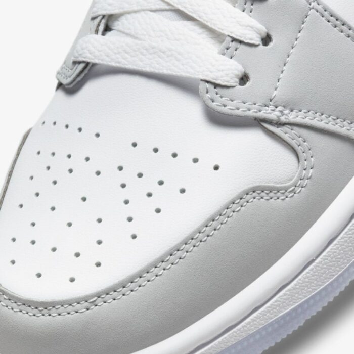 NIKE AIR JORDAN 1 MID WOLF GREY ALUMINUM BQ6472 105 - Image 7
