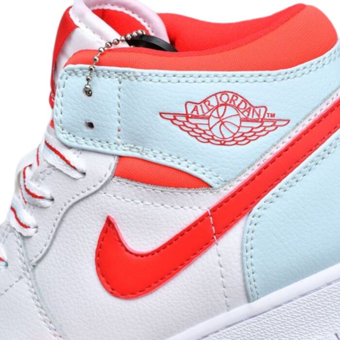 NIKE AIR JORDAN 1 MID WHITE TOPAZ MIST GS 555112 104 - Image 7