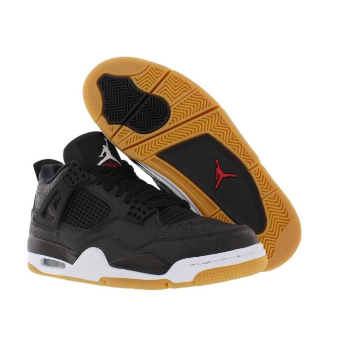 NIKE AIR JORDAN 4 RETRO LASER BLACK GUM CI1184 001 - Image 7