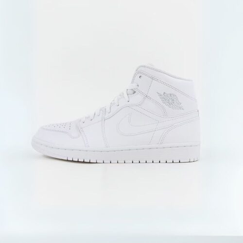 NIKE AIR JORDAN 1 MID WHITE PURE PLATINUM 554724 104 - Image 2