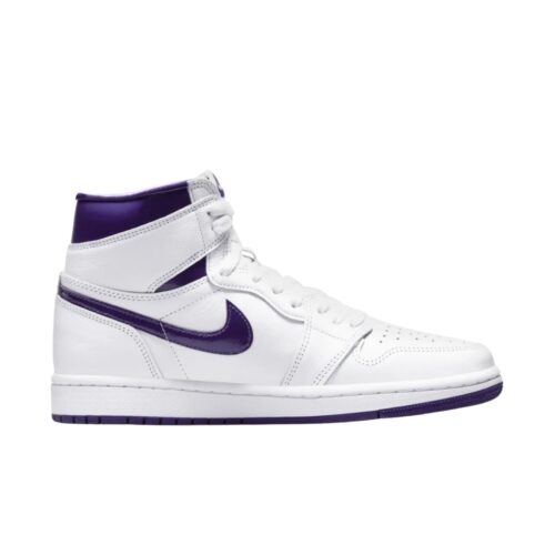 NIKE AIR JORDAN 1 RETRO HIGH OG WMNS WHITE COURT PURPLE CD0461 151 - Image 2