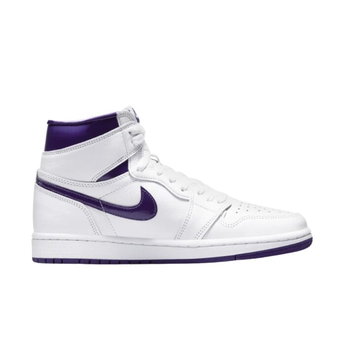 NIKE AIR JORDAN 1 RETRO HIGH OG WMNS WHITE COURT PURPLE CD0461 151 - Image 2