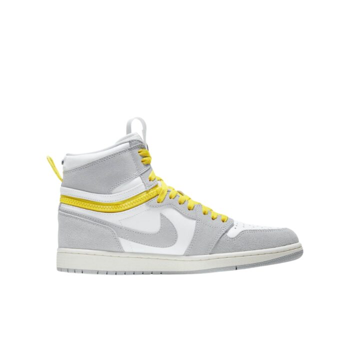 NIKE AIR JORDAN 1 HIGH SWITCH WHITE LIGHT SMOKE GREY SAIL TOUR YELLOW CW6576 100 - Image 2