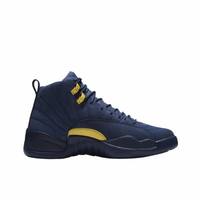 NIKE AIR JORDAN 12 RETRO MICHIGAN COLLEGE NAVY AMARILLO BQ3180 407 - Image 2