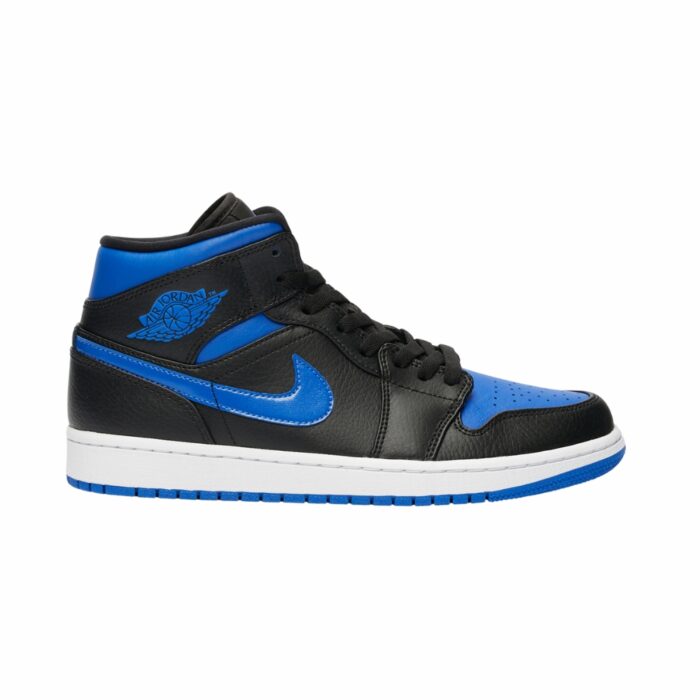 NIKE AIR JORDAN 1 MID ROYAL BLACK HYPER ROYAL 554724 068 - Image 2