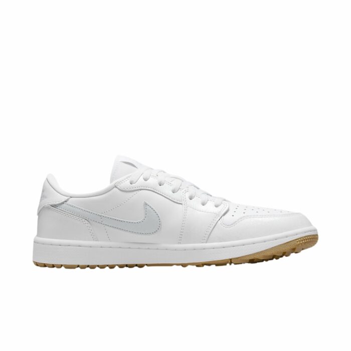 NIKE AIR JORDAN 1 LOW GOLF PURE PLATINUM WHITE PURE PLATINUM GUM MEDIUM BROWN DD9315 111 - Image 2