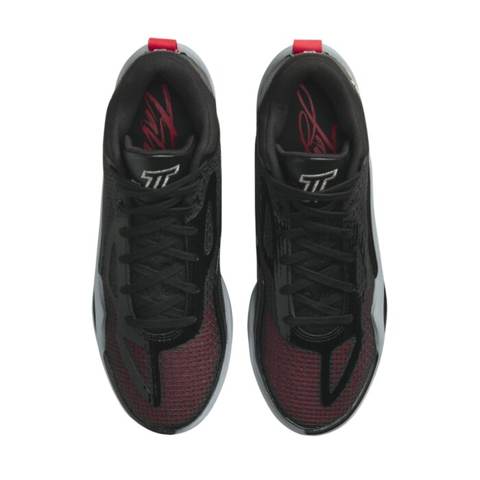 NIKE AIR JORDAN TATUM 1 OLD SCHOOL BLACK METALLIC SILVER WOLF GREY ANTHRACITE SIREN RED DZ3323 001 - Image 3