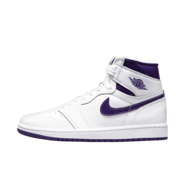 NIKE AIR JORDAN 1 RETRO HIGH OG WMNS WHITE COURT PURPLE CD0461 151 - Image 3
