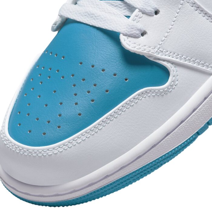 NIKE AIR JORDAN 1 LOW AQUATONE CELESTIAL GOLD WHITE 553558 174 - Image 4