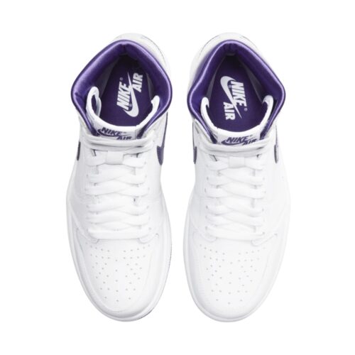 NIKE AIR JORDAN 1 RETRO HIGH OG WMNS WHITE COURT PURPLE CD0461 151 - Image 4