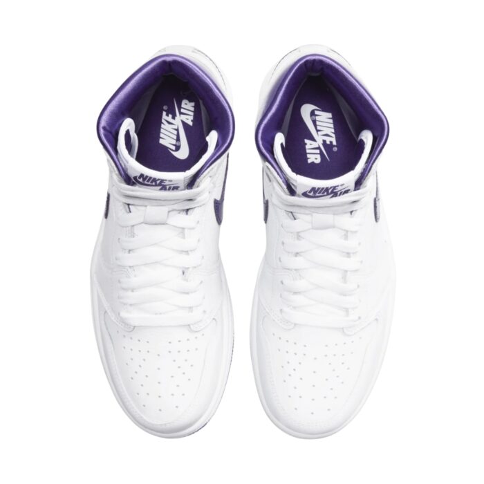 NIKE AIR JORDAN 1 RETRO HIGH OG WMNS WHITE COURT PURPLE CD0461 151 - Image 4
