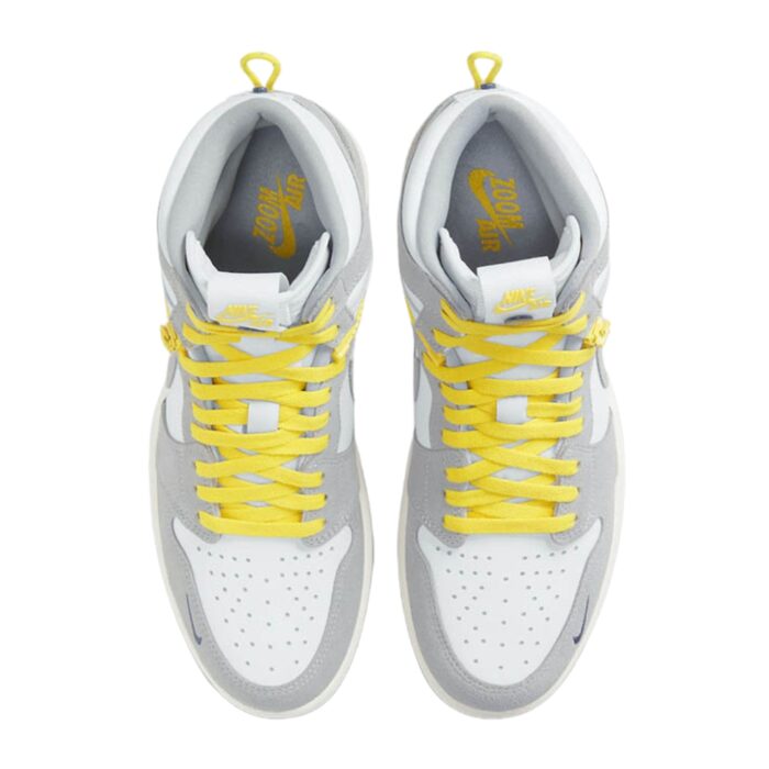 NIKE AIR JORDAN 1 HIGH SWITCH WHITE LIGHT SMOKE GREY SAIL TOUR YELLOW CW6576 100 - Image 4