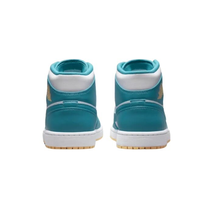 NIKE AIR JORDAN 1 MID AQUATONE CELESTIAL GOLD WHITE DQ8426 400 - Image 5