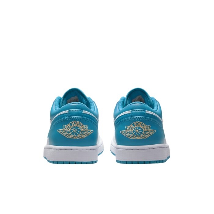 NIKE AIR JORDAN 1 LOW AQUATONE CELESTIAL GOLD WHITE 553558 174 - Image 5
