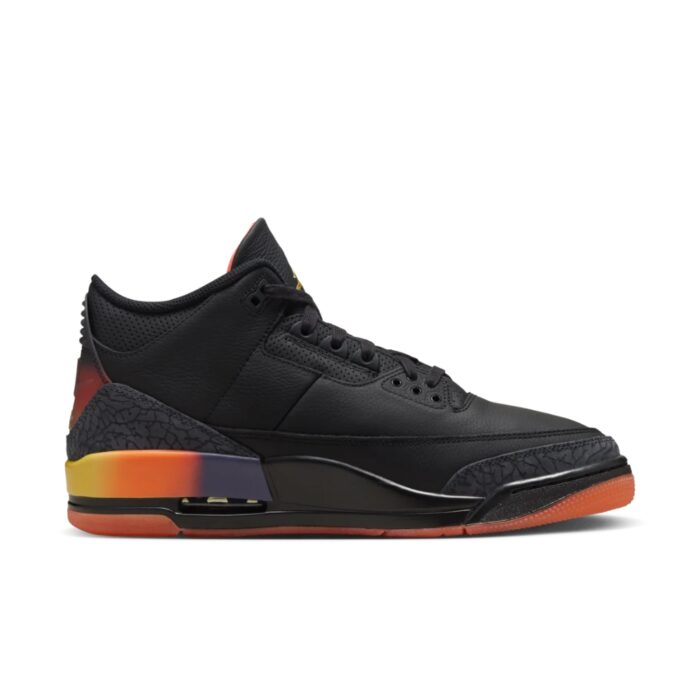 NIKE AIR JORDAN 3 X J BALVIN RIO BLACK SOLAR FLARE TOTAL CRIMSON ABYSS FN0344 001 - Image 2