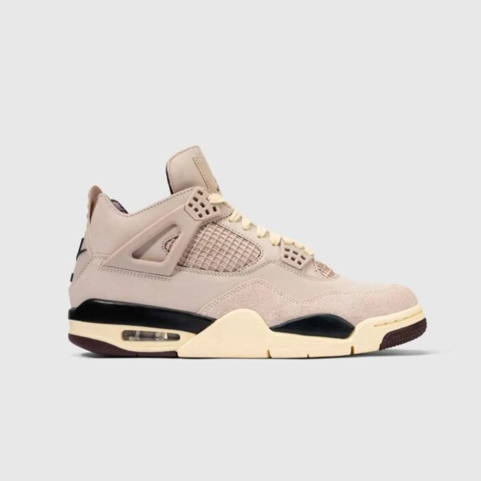 NIKE AIR JORDAN 4 FOSSIL STONE X A MA MANIERE PHANTOM METALLIC PEWTER VIOLET ORE LIGHT IRON ORE MUSLIN BURGUNDY CRUSH FZ4810 001 - Image 4