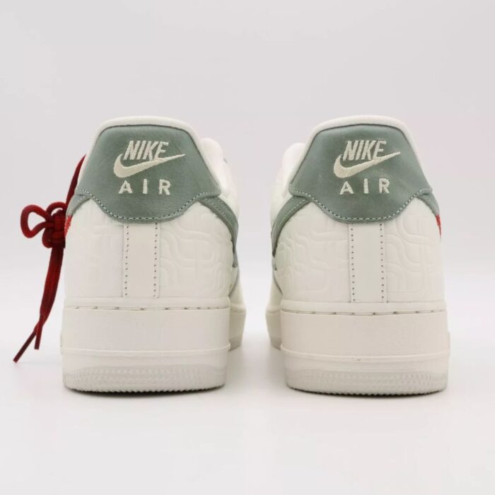 NIKE AIR FORCE 1 LOW YEAR OF THE SNAKE SAIL LIGHT BONE UNIVERSITY RED JADE HORIZON HV5979 130 - Image 8