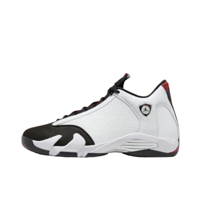 NIKE AIR JORDAN 14 RETRO BLACK TOE 2014 WHITE BLACK VARSITY RED METALLIC SILVER 487471 102 - Image 3