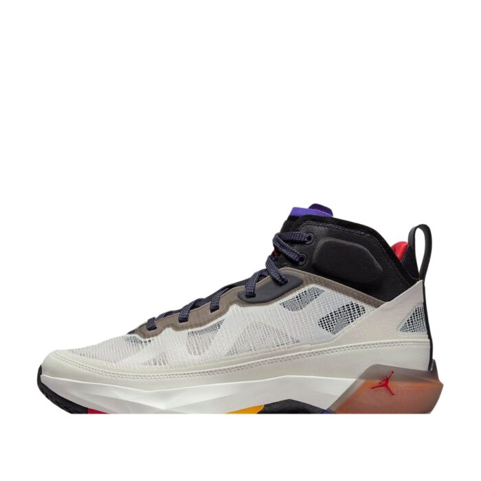 NIKE AIR JORDAN 37 PF BEYOND BORDERS LIGHT BONE FIRE RED BLACK DARK CONCORD DD6959 060 - Image 3