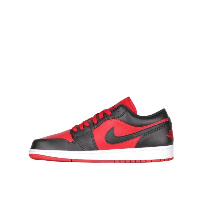 NIKE AIR JORDAN 1 LOW BLACK GYM RED 553558 610 - Image 3