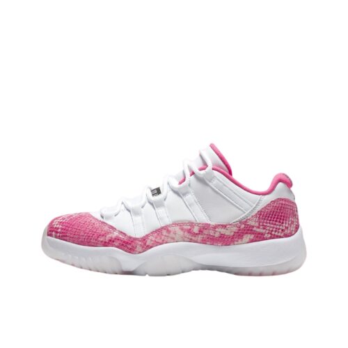 NIKE AIR JORDAN 11 LOW PINK SNAKESKIN WHITE WATERMELON BLACK AH7860 106 - Image 3