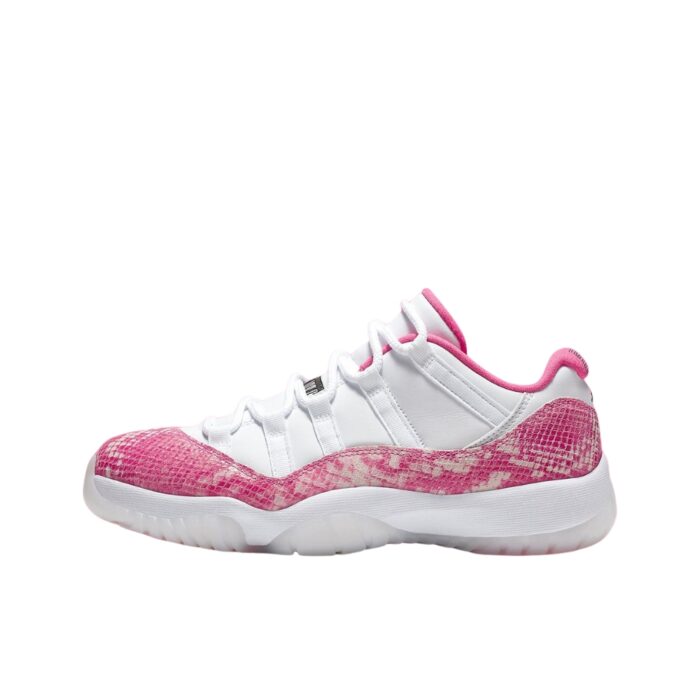 NIKE AIR JORDAN 11 LOW PINK SNAKESKIN WHITE WATERMELON BLACK AH7860 106 - Image 3
