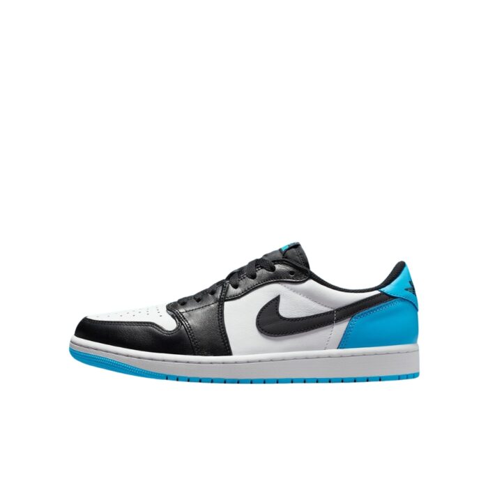 NIKE AIR JORDAN 1 LOW OG UNC WHITE DARK POWDER BLUE BLACK CZ0790 104 - Image 3