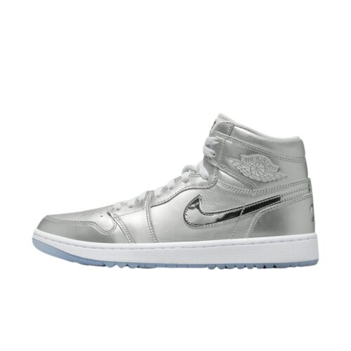 NIKE AIR JORDAN 1 HIGH GOLF GIVING METALLIC SILVER PHOTON DUST WHITE FD6815 001 - Image 3