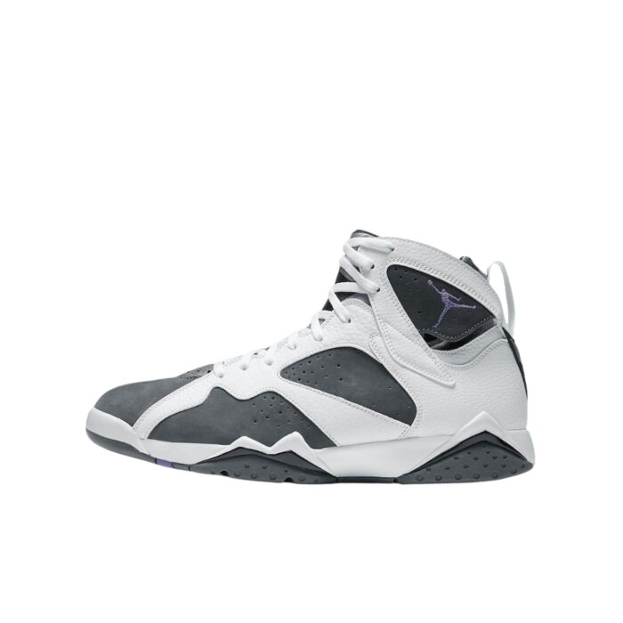 NIKE AIR JORDAN 7 RETRO FLINT 2021 WHITE FLINT GREY BLACK VARSITY PURPLE CU9307 100 - Image 3