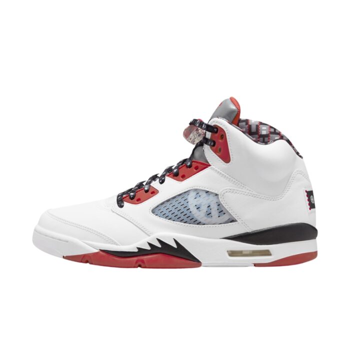 NIKE AIR JORDAN 5 RETRO QUAI 54 WHITE UNIVERSITY RED BLACK DJ7903 106 - Image 3
