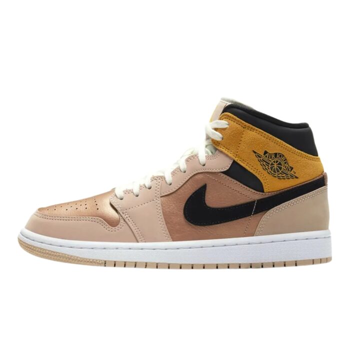 NIKE AIR JORDAN 1 RETRO HIGH TIE DIE W PARTICLE BEIGE BLACK METALLIC RED BRONZE DD2224 200 - Image 3