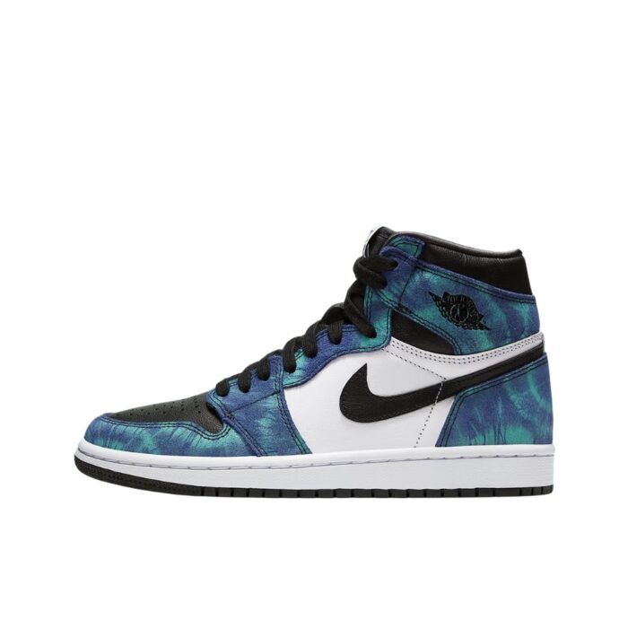NIKE AIR JORDAN 1 RETRO HIGH TIE DYE W WHITE BLACK AURORA GREEN CD0461 100 - Image 3