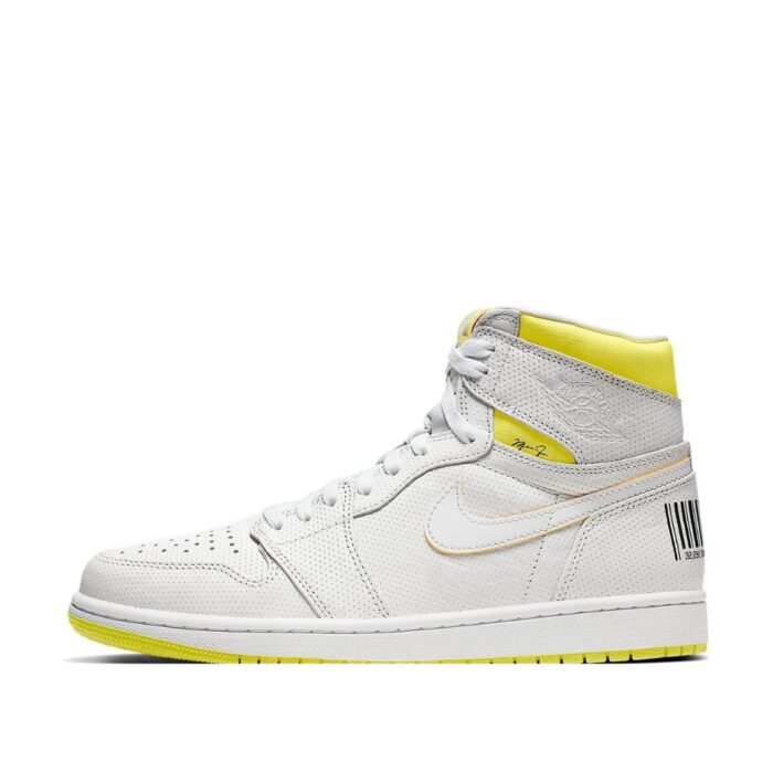 NIKE AIR JORDAN 1 RETRO HIGH FIRST CLASS FLIGHT WHITE DYNAMIC YELLOW BLACK 555088 170 - Image 3