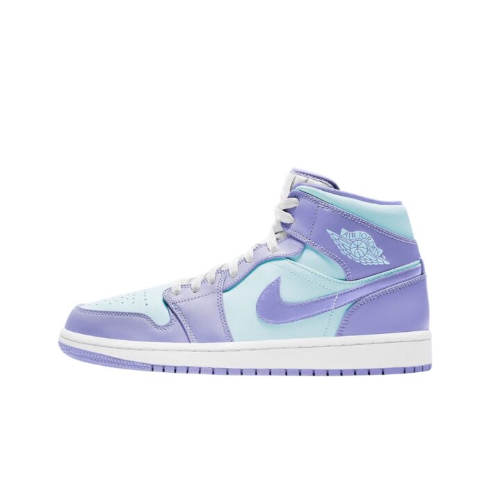 NIKE AIR JORDAN 1 MID PURPLE AQUA PURPLE PULSE GLACIER BLUE WHITE ARCTIC PUNCH 554724 500 - Image 3