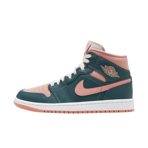 NIKE AIR JORDAN 1 MID DARK TEAL GREEN PINK BQ6472 308 - Image 3