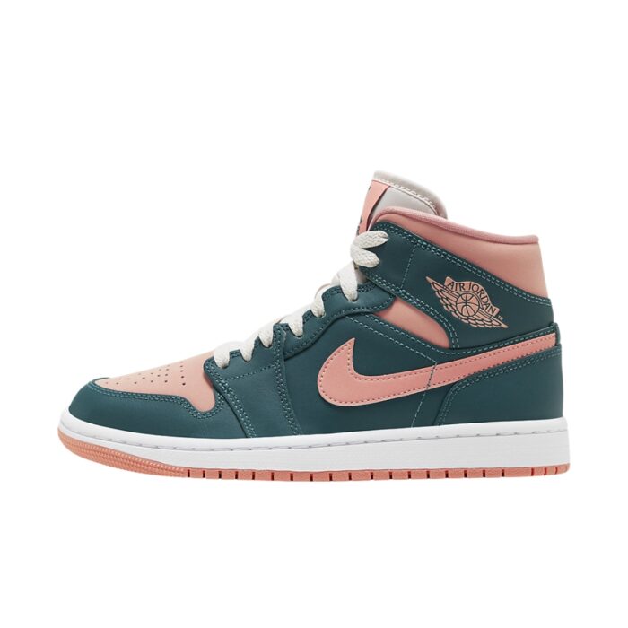 NIKE AIR JORDAN 1 MID DARK TEAL GREEN PINK BQ6472 308 - Image 3
