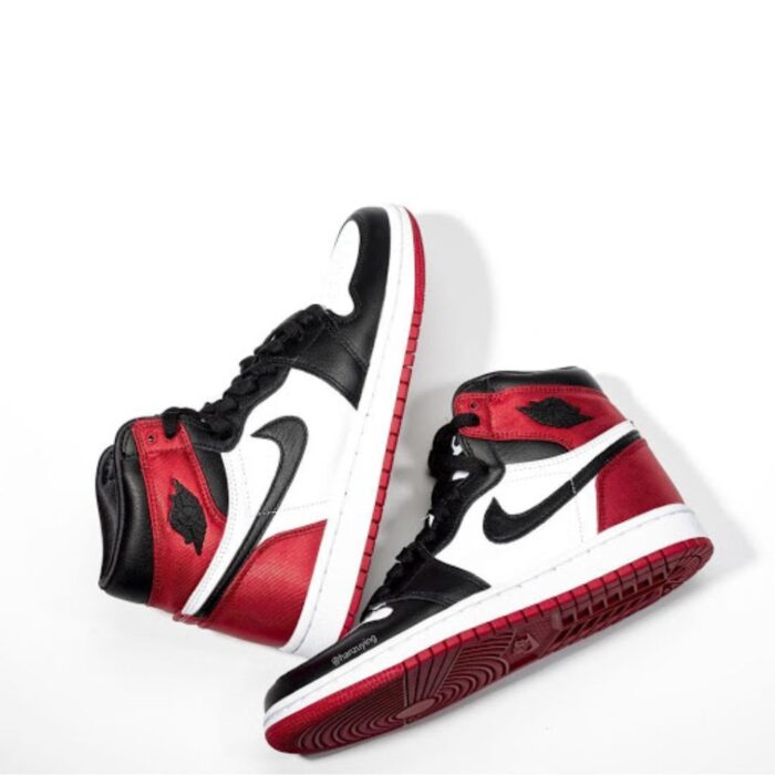NIKE AIR JORDAN 1 RETRO HIGH SATIN BLACK TOE CD0461 016 - Image 8