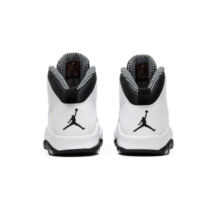 NIKE AIR JORDAN 10 RETRO STEEL WHITE BLACK LIGHT STEEL GREY VARSITY MAIZE 310805 103 - Image 3