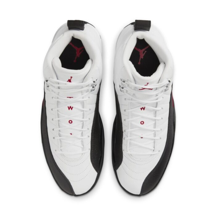 NIKE AIR JORDAN 12 TAXI FLIP WHITE GYM RED BLACK CT8013 162 - Image 3