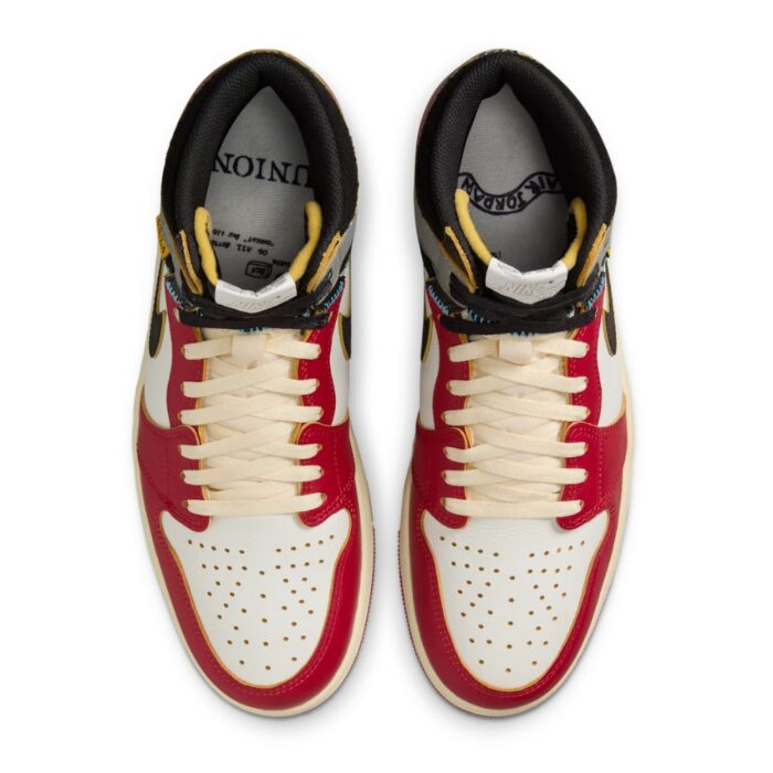 NIKE AIR JORDAN 1 HIGH OG CHICAGO X UNION LA VARSITY RED BLACK SAIL SHADOW GREY MUSLIN HV8563 600 - Image 3