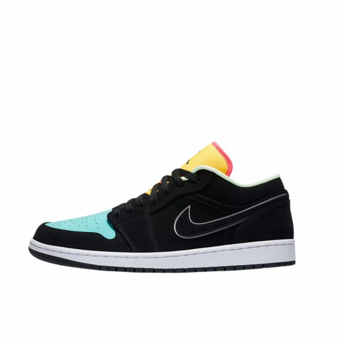 NIKE AIR JORDAN 1 LOW BLACK AURORA GREEN LASER ORANGE CK3022 013 - Image 3