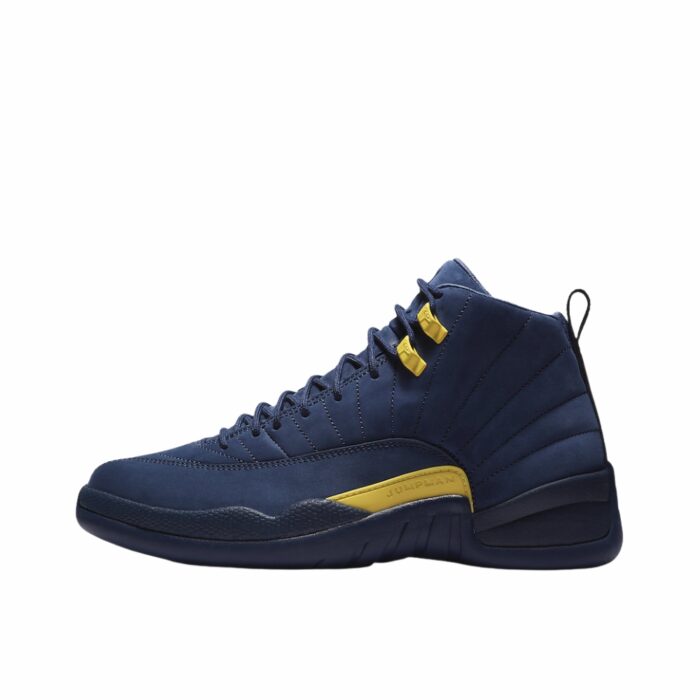 NIKE AIR JORDAN 12 RETRO MICHIGAN COLLEGE NAVY AMARILLO BQ3180 407 - Image 3