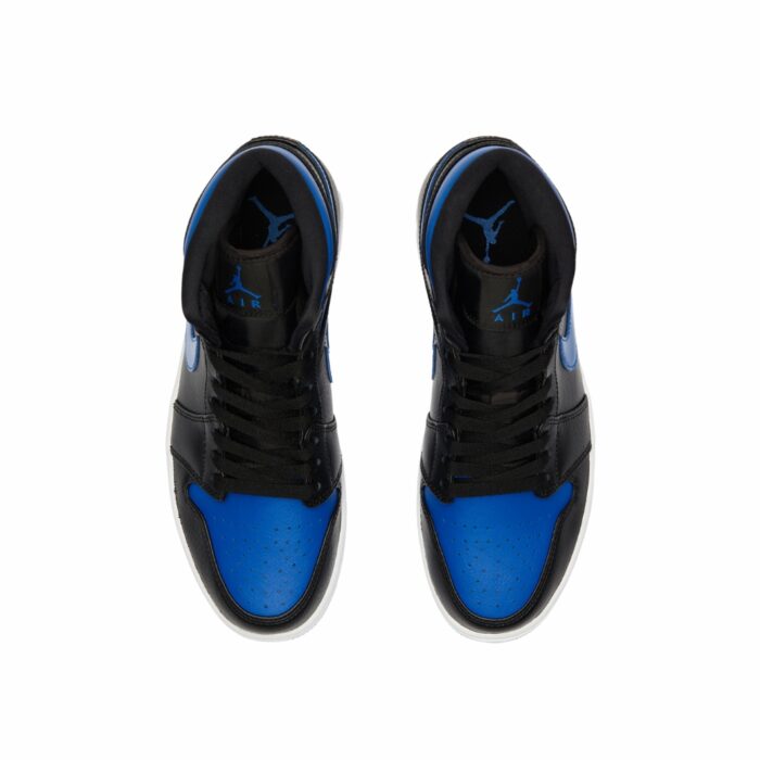 NIKE AIR JORDAN 1 MID ROYAL BLACK HYPER ROYAL 554724 068 - Image 3