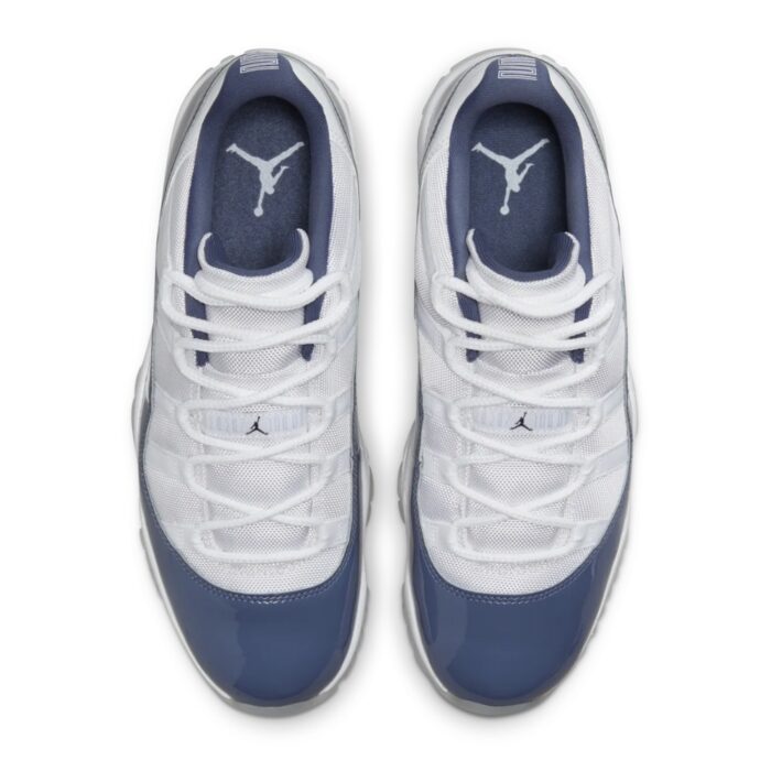 NIKE AIR JORDAN 11 LOW DIFFUSED BLUE WHITE MIDNIGHT NAVY DIFFUSED BLUE FOOTBALL GREY FV5104 104 - Image 3
