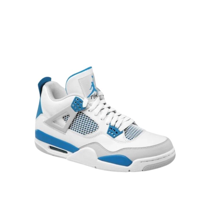 NIKE AIR JORDAN 4 RETRO MILITARY BLUE WHITE BLUE 308497 105 - Image 3