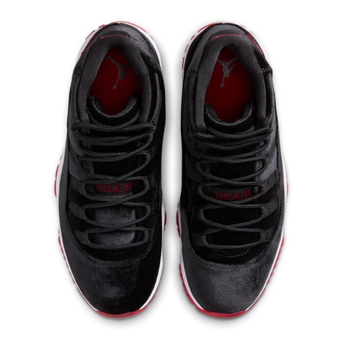 NIKE AIR JORDAN 11 BRED VELVET BLACK GYM RED DB5457 061 - Image 3