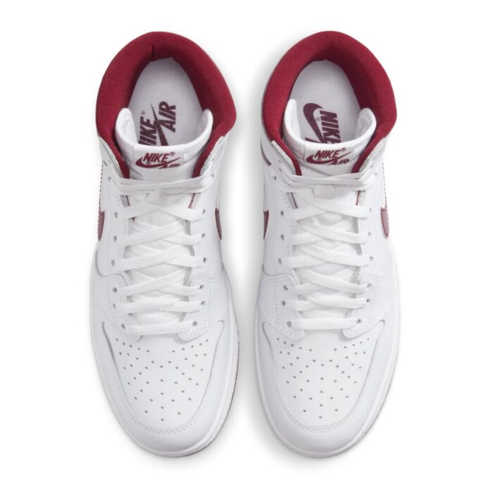 NIKE AIR JORDAN 1 HIGH 85 METALLIC BURGUNDY WHITE BQ4422 161 - Image 3