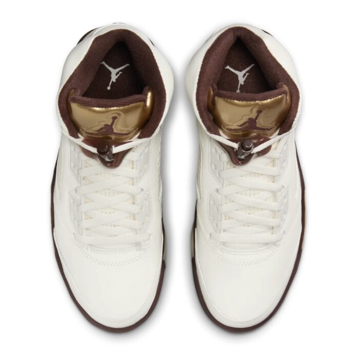 NIKE AIR JORDAN 5 GOLDEN TICKET EARTH METALLIC GOLD SAIL MUSLIN DD9336 200 - Image 3