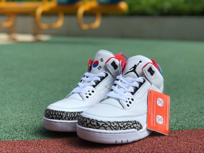 NIKE AIR JORDAN 3 RETRO SEOUL WHITE RED BLUE AV8370 100 - Image 10